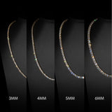 Round-Cut Tennis Necklace in Yellow Gold