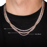 Micro Tennis Necklace in Rose Gold