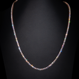 3mm Tennis Necklace (Rose Gold)