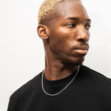 3mm Cuban Chain in White Gold