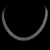 10mm Cuban Link Chain (White Gold)