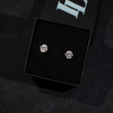 Solitaire Stud Earrings (Gold)