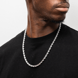 6mm Rope Chain in White Gold