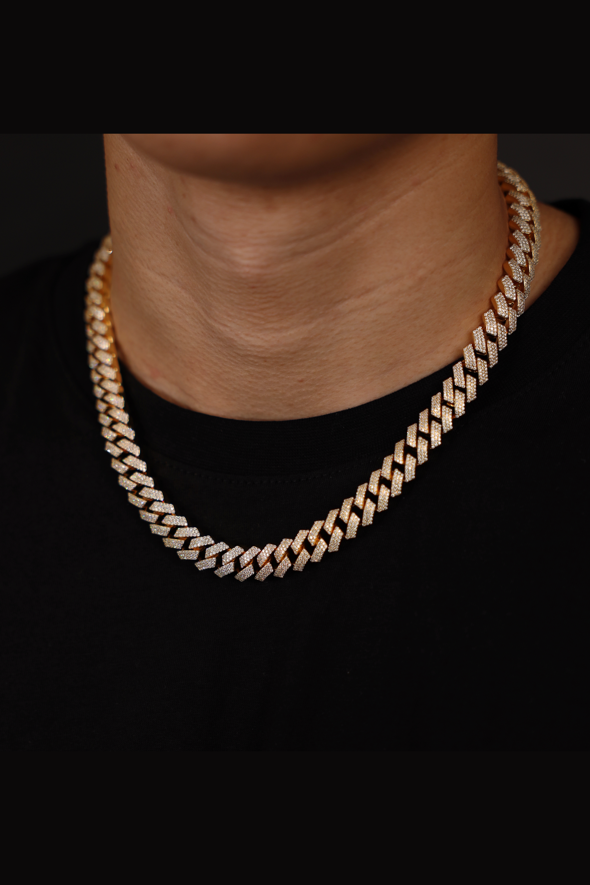 12mm Prong Cuban Link Chain (Gold)