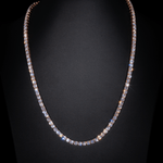 Diamond Tennis Chain | colour:rose | Design and styling detail