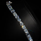 Mixed Shape Tennis Necklace (White Gold)