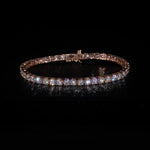 Diamond Tennis Bracelet | colour:rose | Design and styling detail
