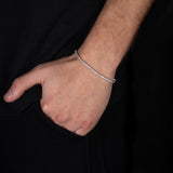 Micro Tennis Bracelet in White Gold