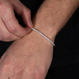 Micro Tennis Bracelet in White Gold
