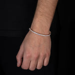 Diamond Tennis Bracelet | colour:rose | Design and styling detail
