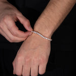 Diamond Tennis Bracelet | colour:rose | Design and styling detail