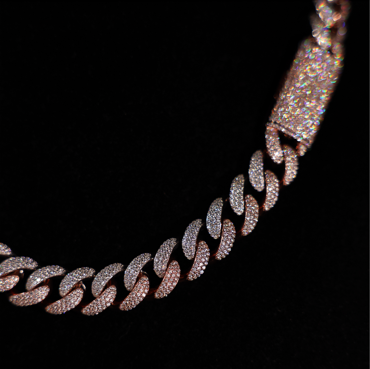 Two-Tone Cuban Link Chain, 15mm Miami Cuban Link Chain (Two-Tone)