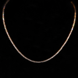 Micro Tennis Necklace (Gold)