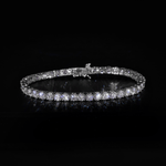 Diamond Tennis Bracelet | colour:white | Design and styling detail