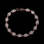 6mm Eye Bracelet | colour:rose | Design and styling detail