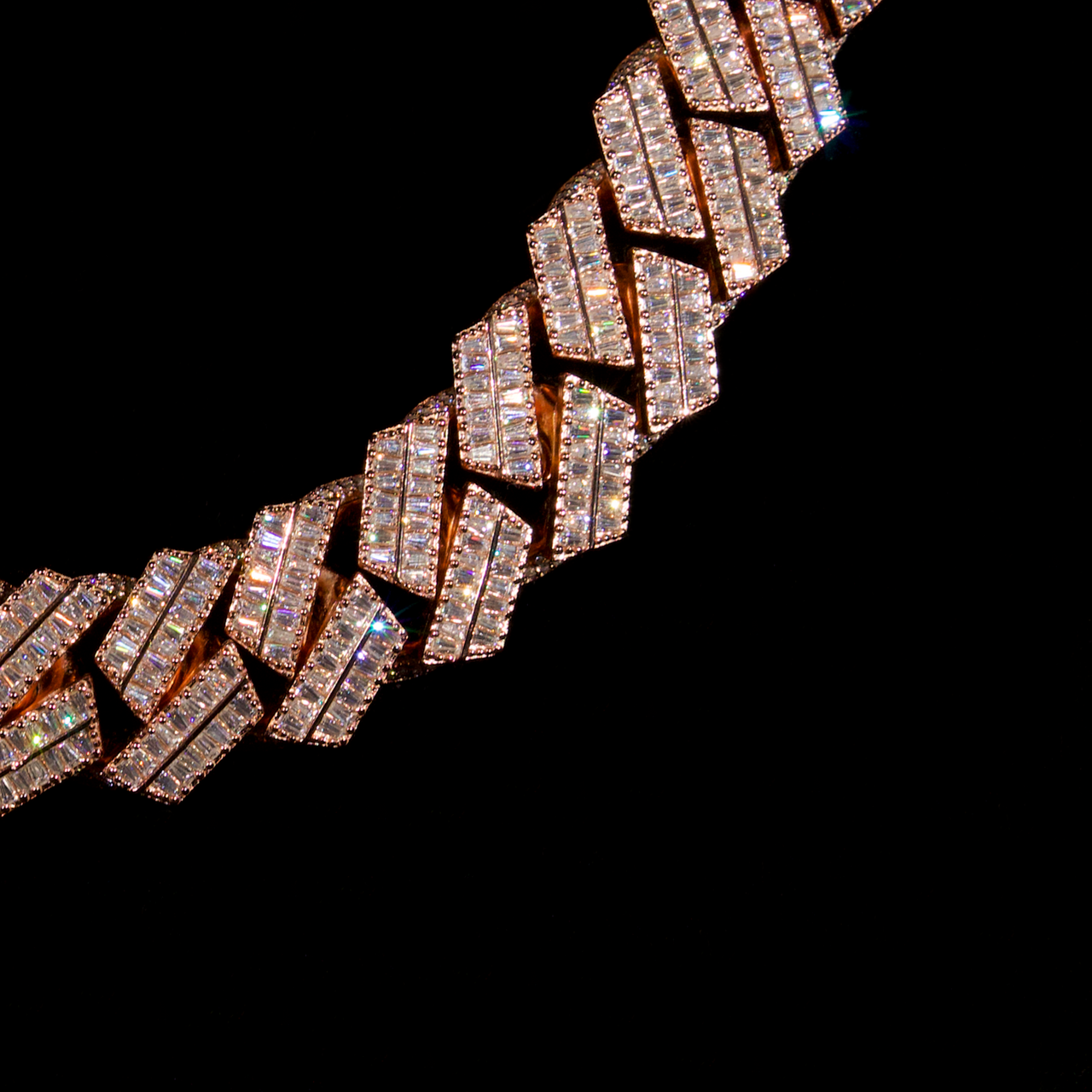 22mm Baguette Cuban Link Chain