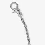 ICED London diamond-encrusted lobster clasp bracelet chain, close-up.