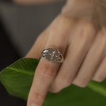 Clover Ring — White Gold view 2 | colour:white