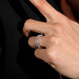 Mosaic Band Ring - White