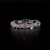 Eye Cuban Bracelet (White Gold)