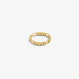 ICED London gold chain ring with chunky links, polished finish, minimalist statement jewelry.
