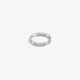 ICED London silver curb-chain ring, close-up product shot highlighting polished braided link design.