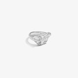 ICED London silver ring with a detailed eagle in flight, polished finish.