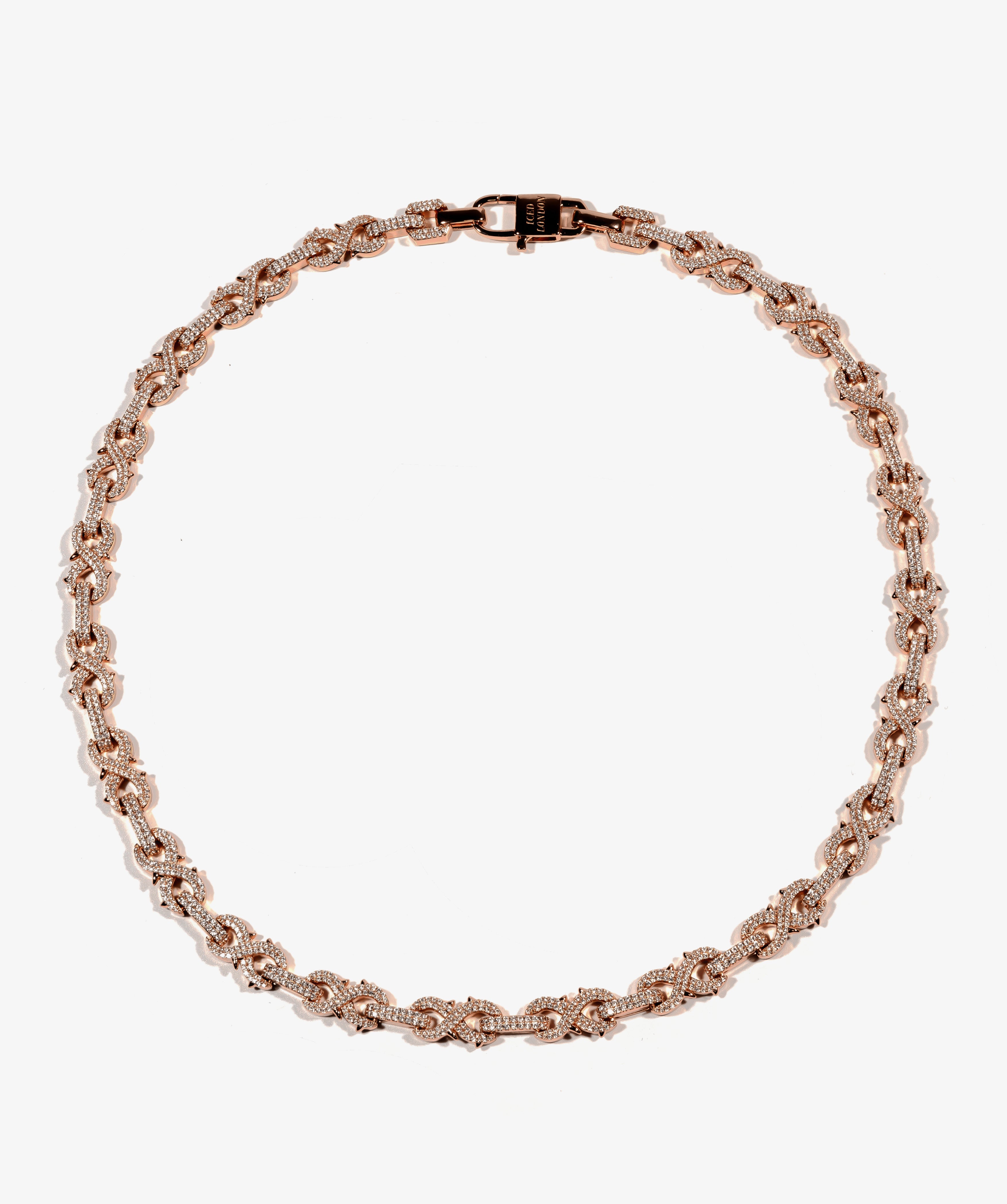 Iced Infinity Thorn Chain — Rose Gold view 1 | colour:rose