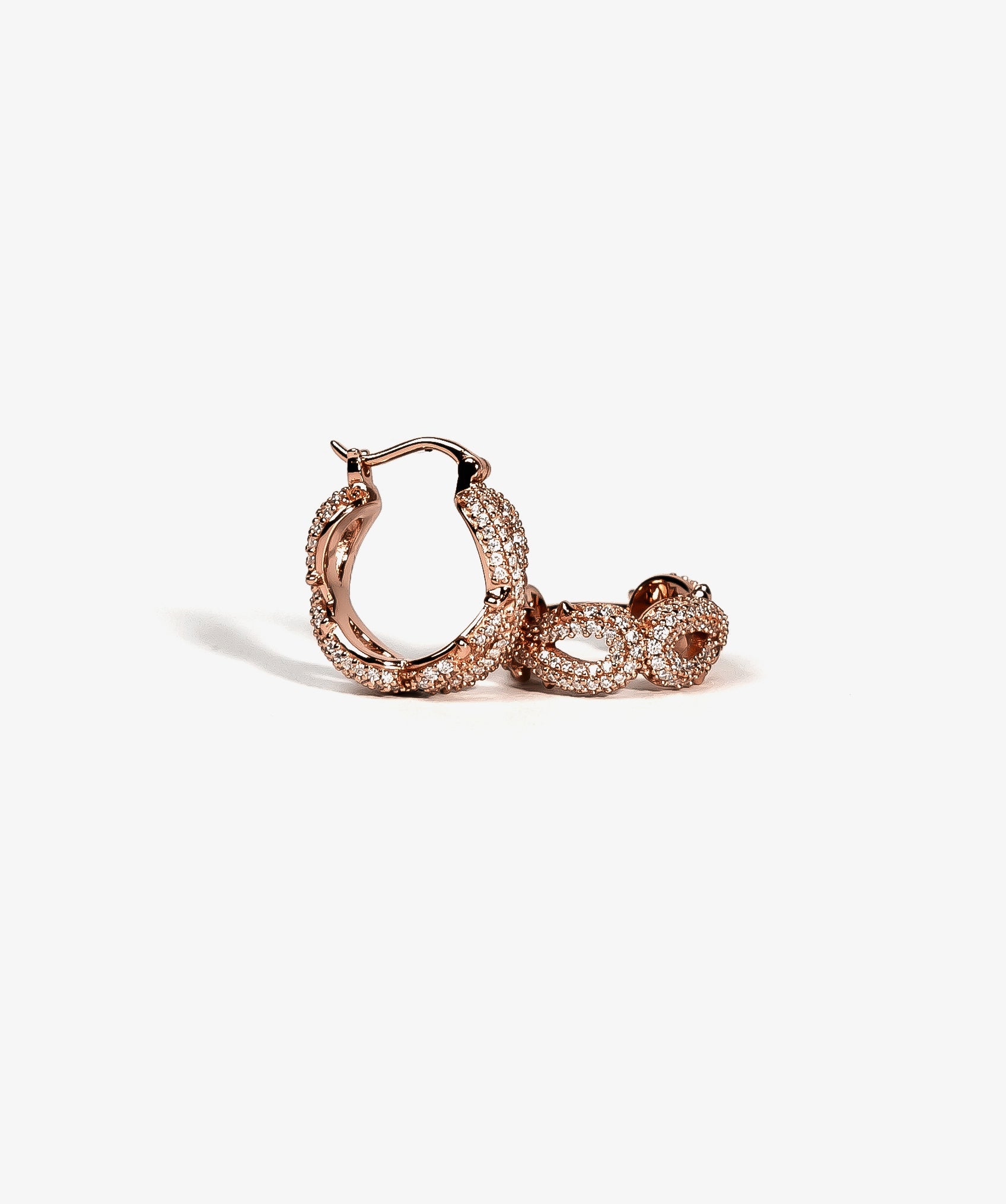 Iced Infinity Thorn Earrings — Rose Gold view 2 | colour:rose