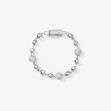 Mixed-Size Ball Bracelet - White