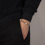 Mixed-Size Ball Bracelet — White Gold view 2 | colour:white