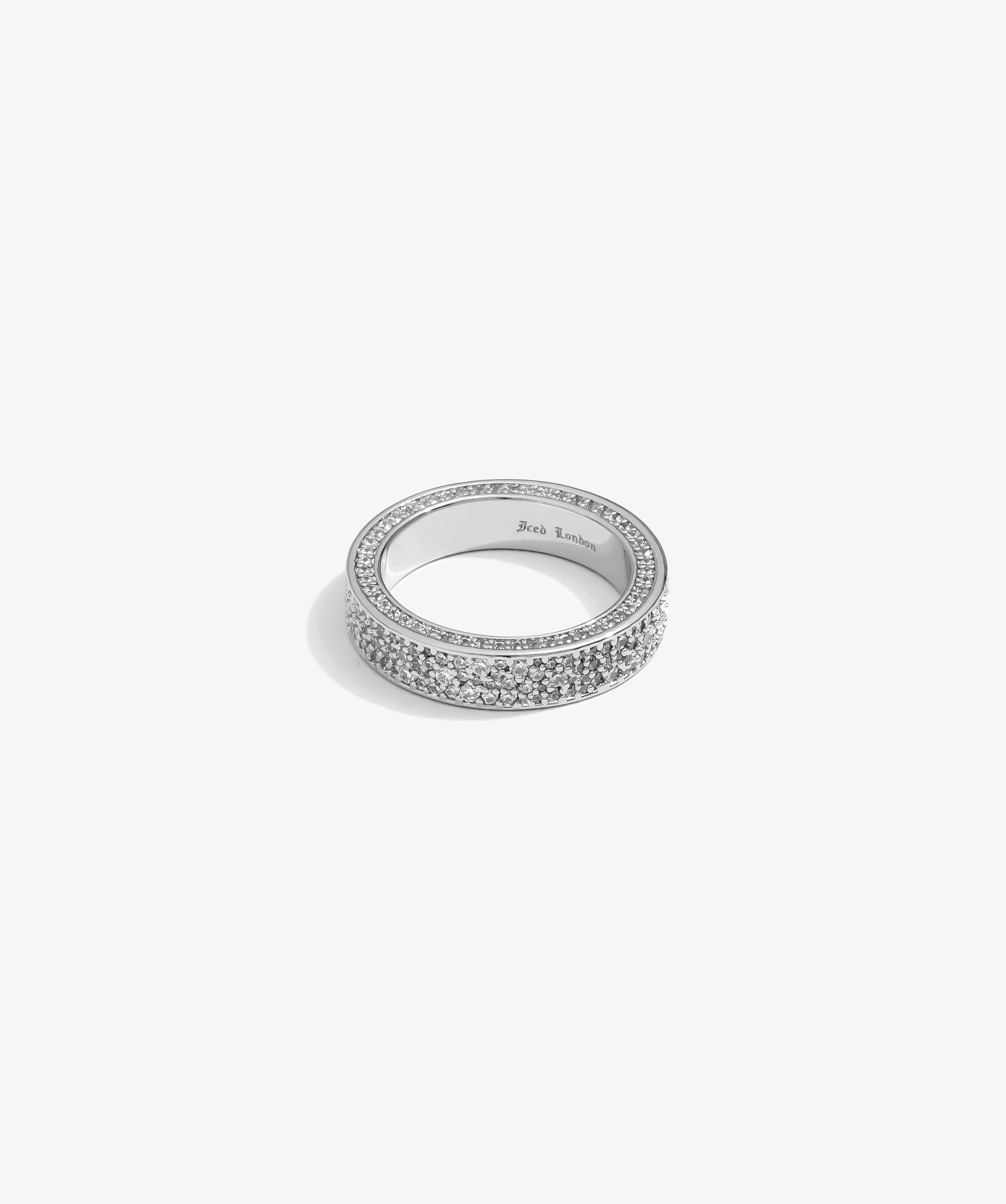 Mosaic Band Ring — White Gold view 1 | colour:white