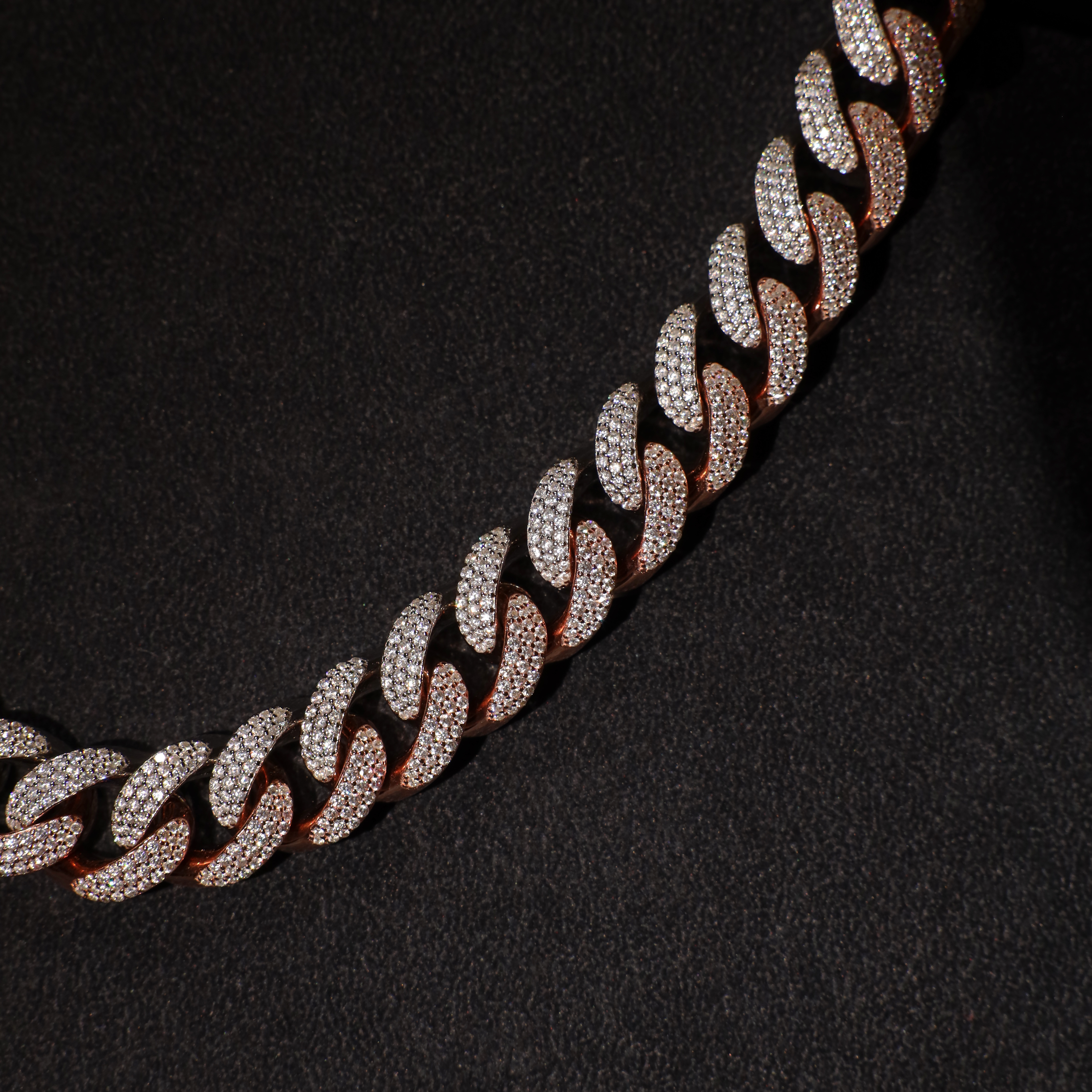 Two-Tone Cuban Link Chain, 15mm Miami Cuban Link Chain (Two-Tone)