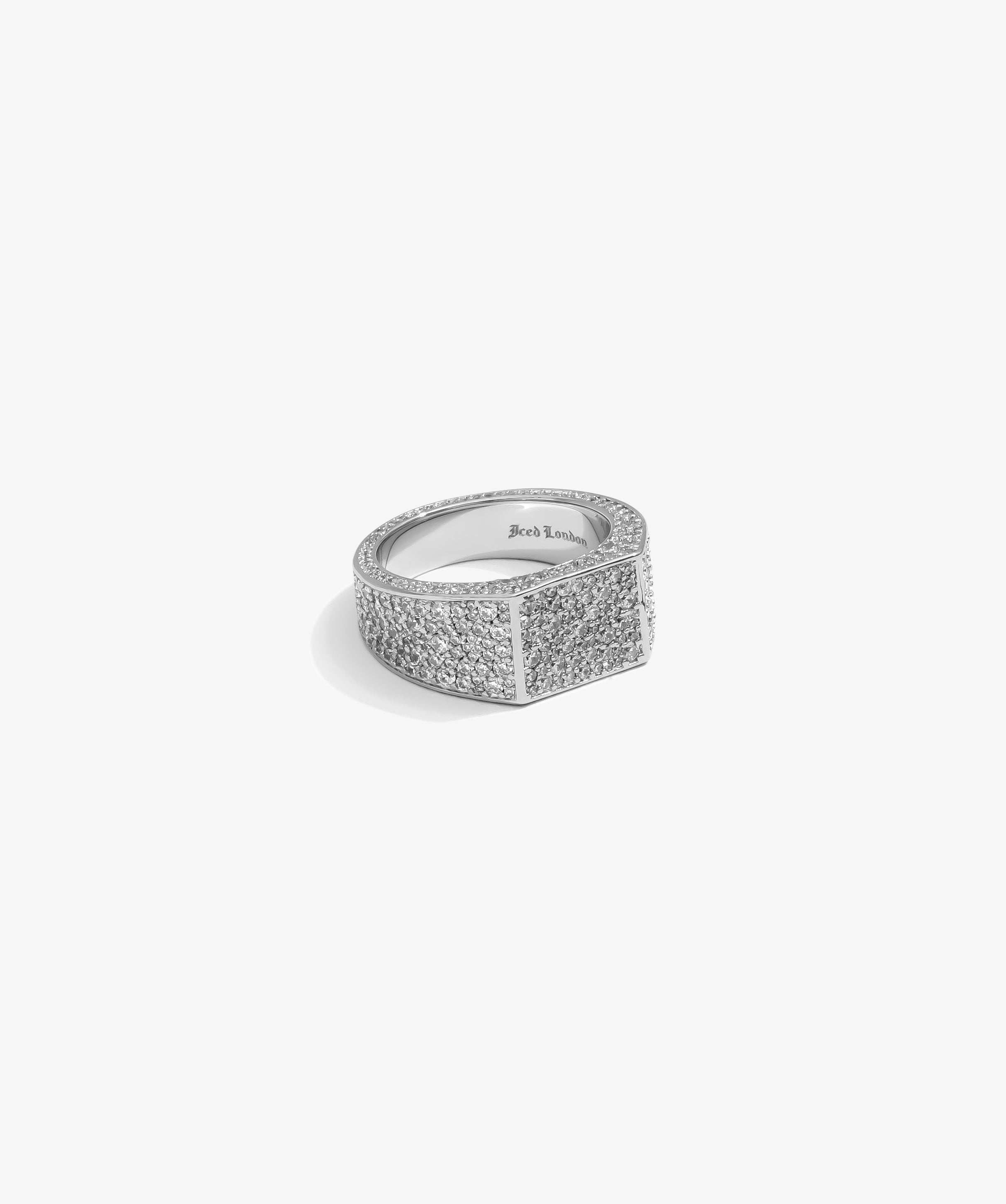 Square Mosaic Ring — White Gold view 1 | colour:white