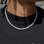 Diamond Tennis Chain | colour:white | Design and styling detail