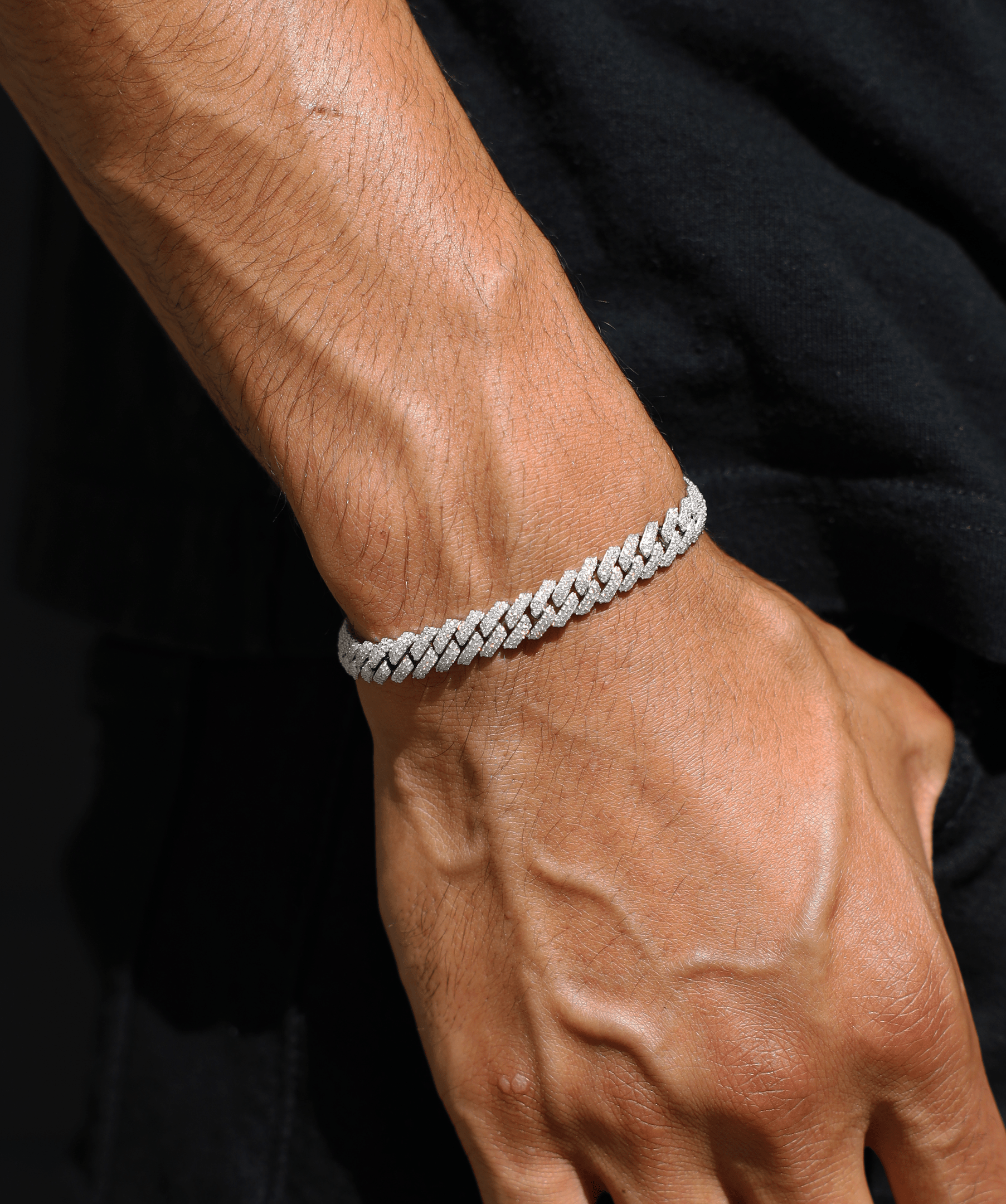 Iced cuban bracelet discount silver