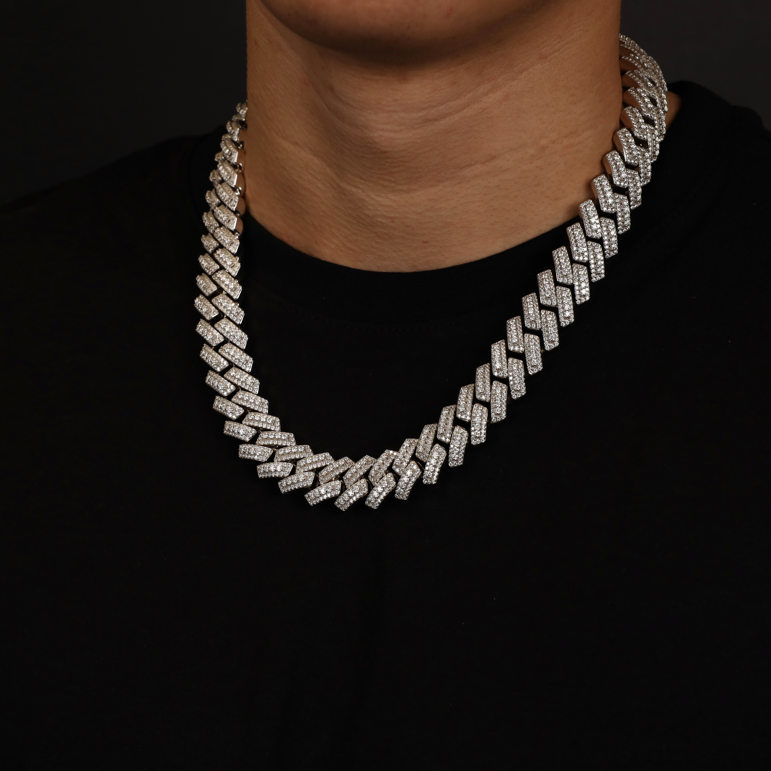 19mm Prong Cuban Link Chain (Silver)
