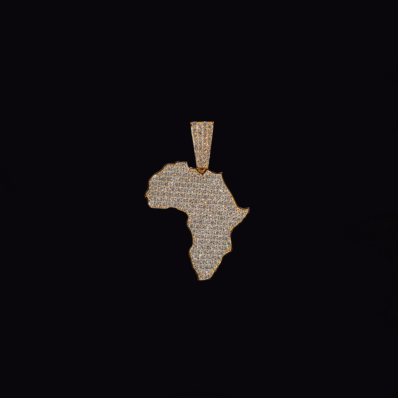 Africa Continent Pendant (Gold)