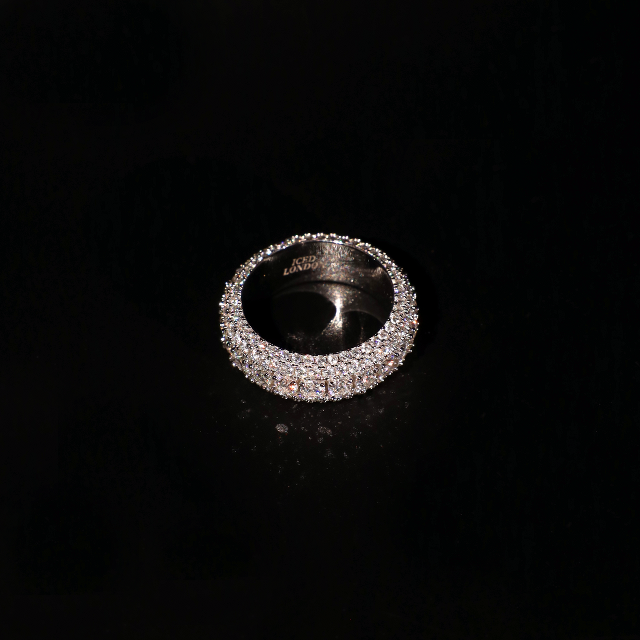 5-Row Band Ring in White Gold