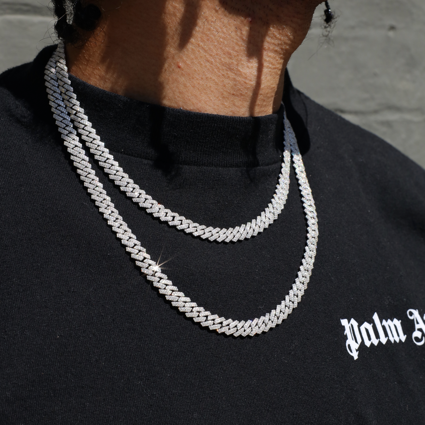 8mm Prong Cuban Link Chain (Silver)