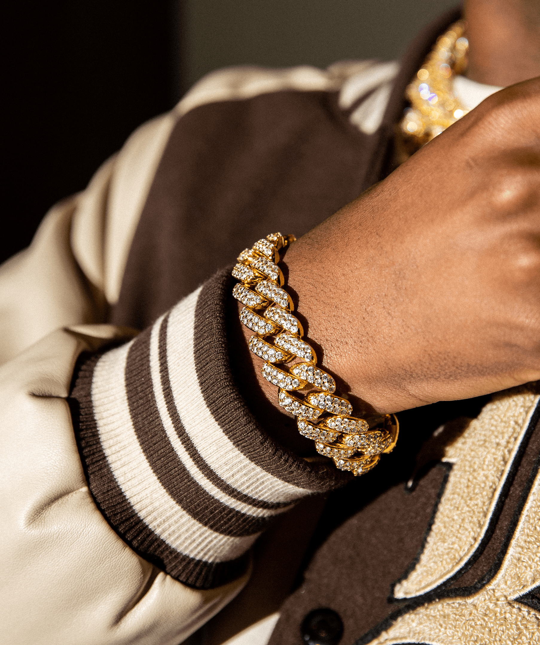 Cuban Link Bracelet, 18mm Iced Cuban Link Bracelet