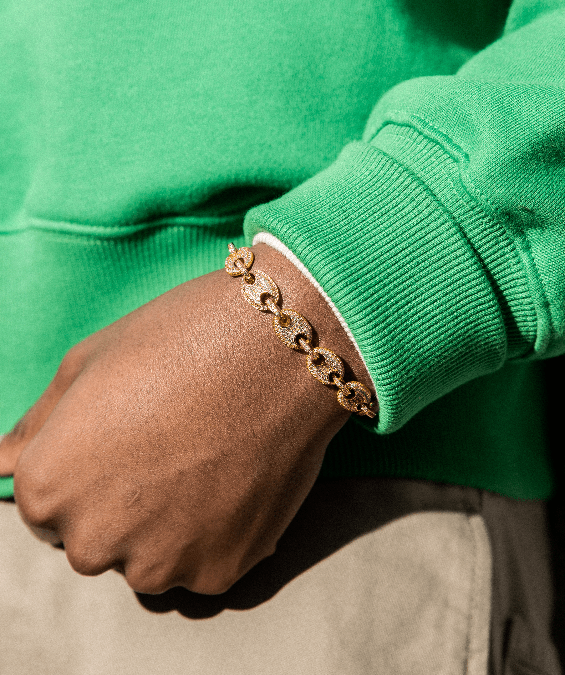 Mariner Link Bracelet, 10mm Diamond Mariner Link Bracelet