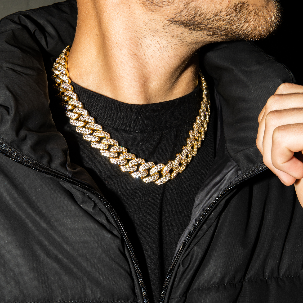 Cuban Style Chain, 18mm Iced Cuban Link Chain