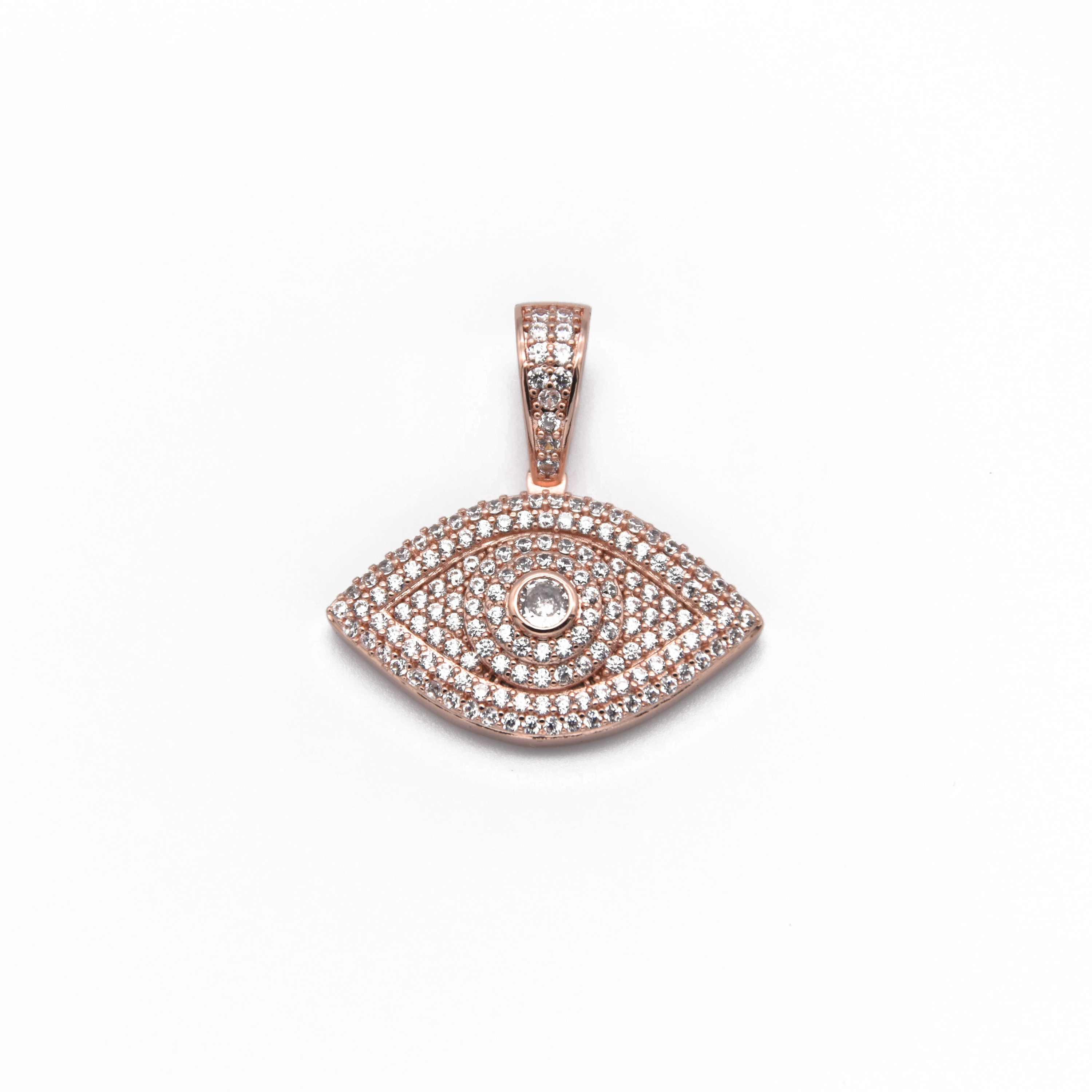 Evil Eye Pendant in Rose Gold