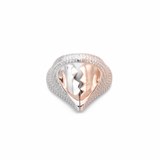 Two-Tone Diamond Broken Heart Ring