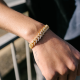 10mm Diamond Prong Link Bracelet