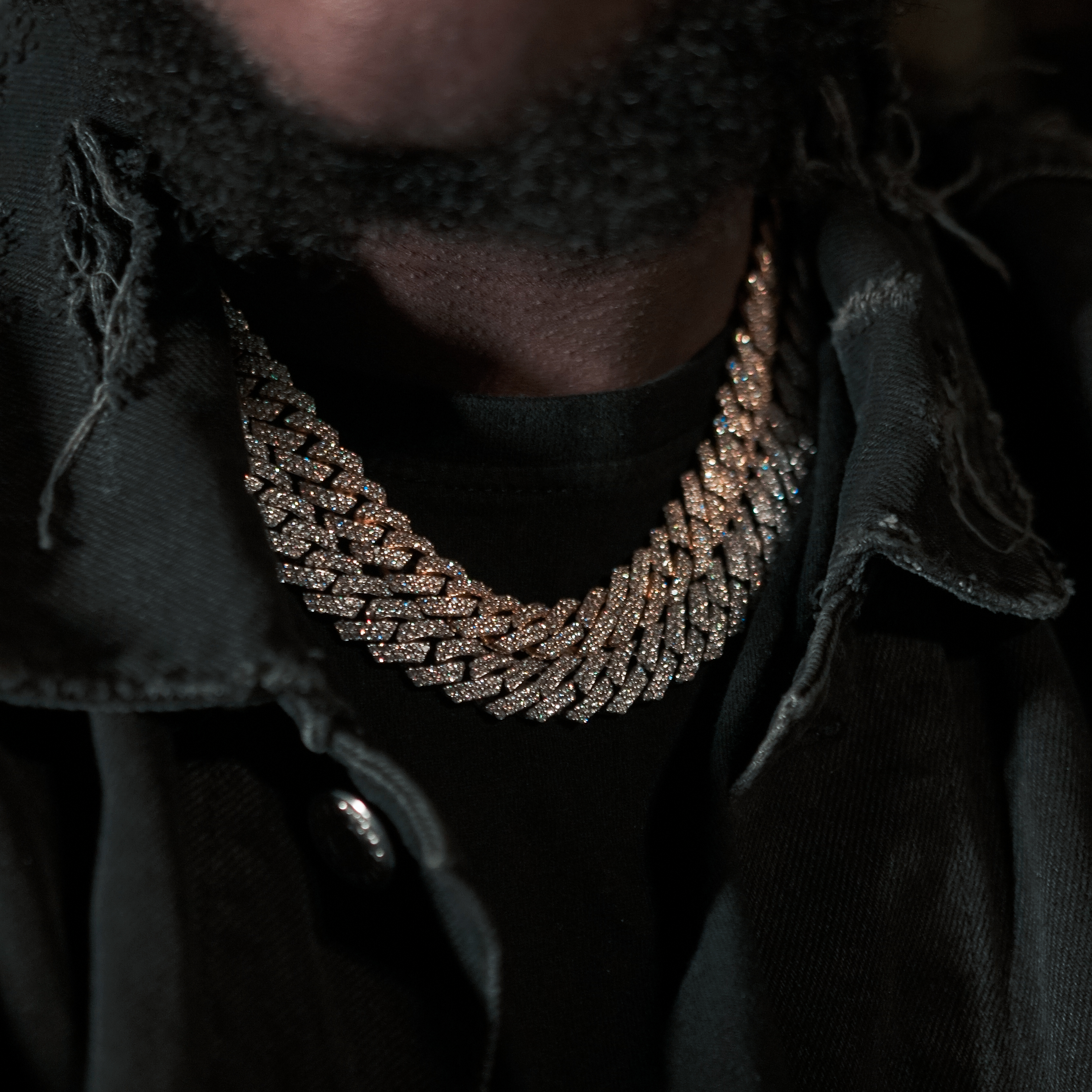 12mm Diamond Prong Link Necklace