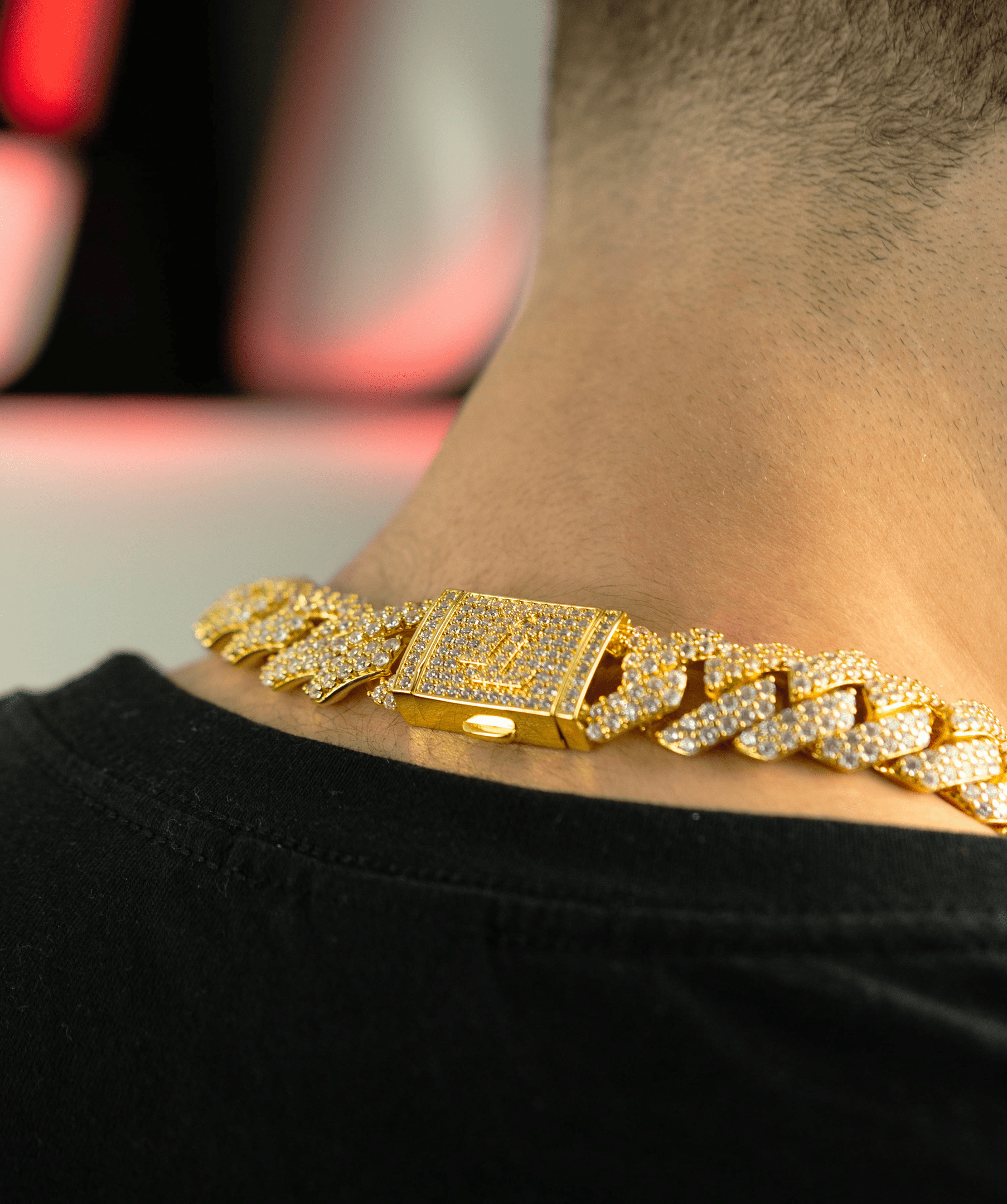 19mm Cuban Link Chain, 19mm Diamond Prong Link Chain