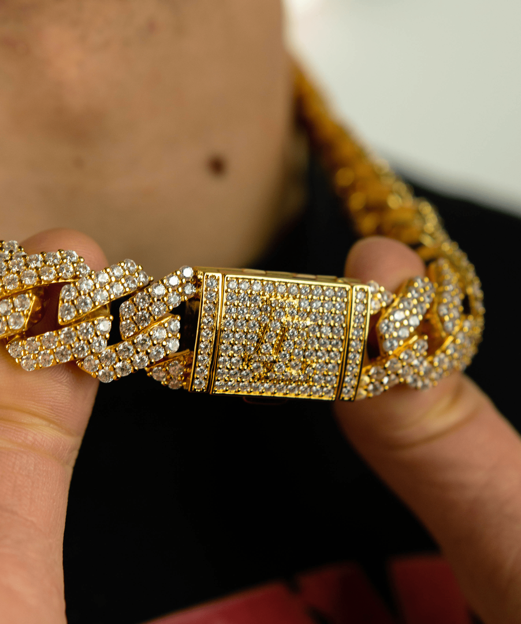 19mm Cuban Link Chain, 19mm Diamond Prong Link Chain